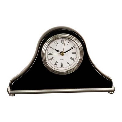 Ebony Piano Finish Mantel Clock, 7-1/2" x 4-1/2"