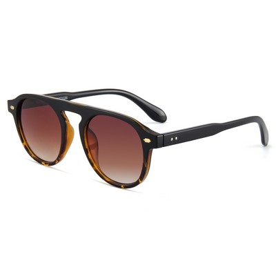 Sunglasses - Brown Gradient Lenses - Black and Tortoise Frames