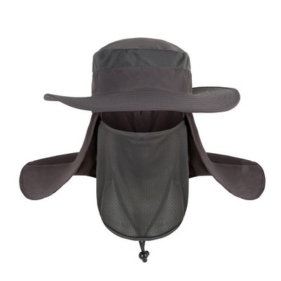 Sun Bucket Hat W/Face Neck Flaps