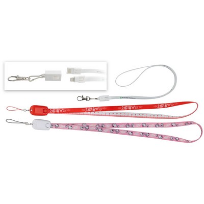 USB phone charging lanyard