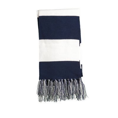 Spectator Scarf, Navy/White