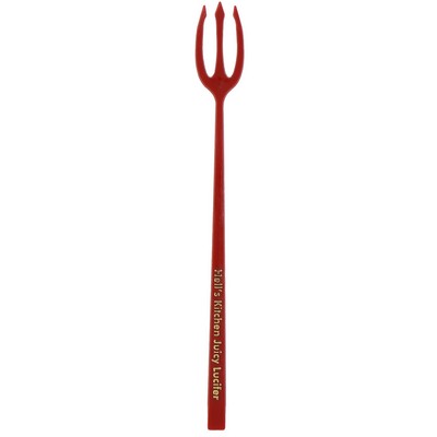 6.8" Pitchfork Head Stirrer / Stir Stick / Pick with 1 color imprint