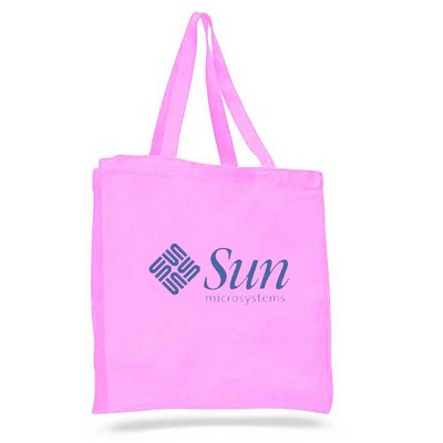 Light Pink Canvas Shopping Tote with Gusset (Printed)