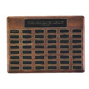 Airflyte® Series American Walnut Perpetual Plaque w/48 Brass Plates (22"x 30")