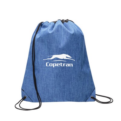 Shenandoah Heather Drawstring Cinch Bag - Blue