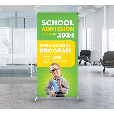 2.5ft x 6.5ft Adjustable X Banner Stands Package