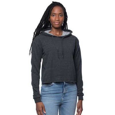 Women's Triblend French Terry Pullover Crop Hoodie