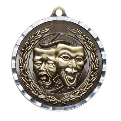 Drama Antique Finish Brass Medal