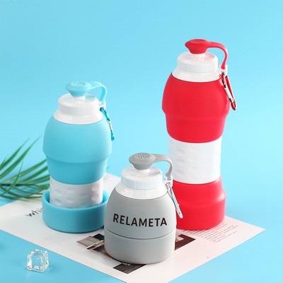 580ML Outdoor Silicone Telescopic Folding Kettle