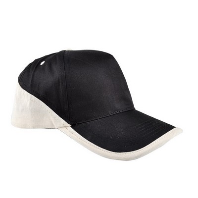 5 Panel Cotton Twill Adjustable Baseball Cap