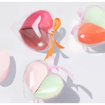 Makeup Sponge Puff w/ Heart Shape Holder