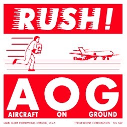 Rush AOG Paper Labels - 4" x 4"