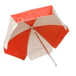 6' Red & White Umbrella