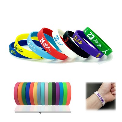 Debossed Color Fill Silicone Wristband