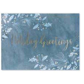 Blue Greetings Greeting Card