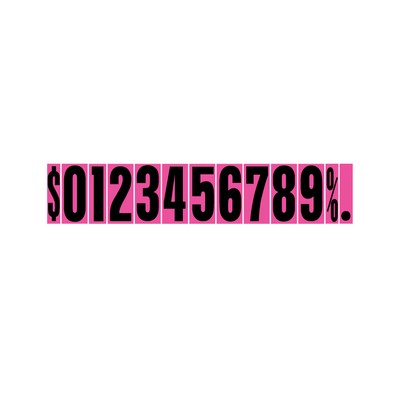 9 ½" Sun Buster Black & Hot Pink Number Decal (Set of 12)