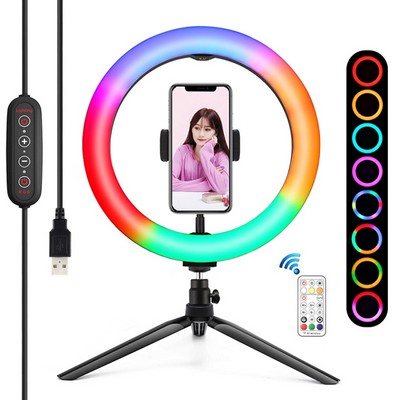 10-Inch RGB Ring Light Selfie Light Ring