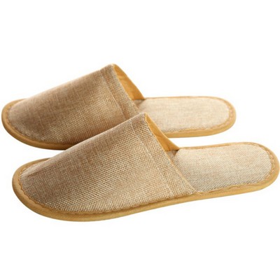 Cotton Linen Hotel Slippers