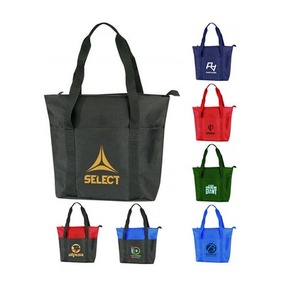 Poly Zipper Tote Bag