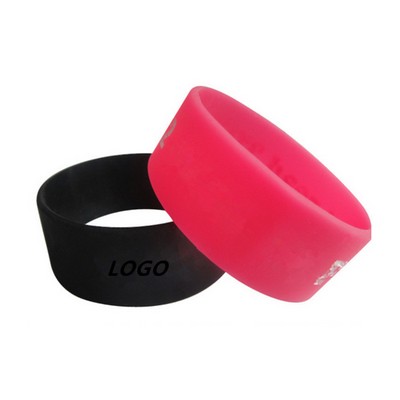 1'' Wide Silicone Wristband