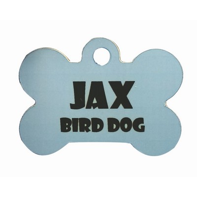 1.5" x 1" Unisub Gloss White Sublimatable Aluminum Dog Bone Pet Tag