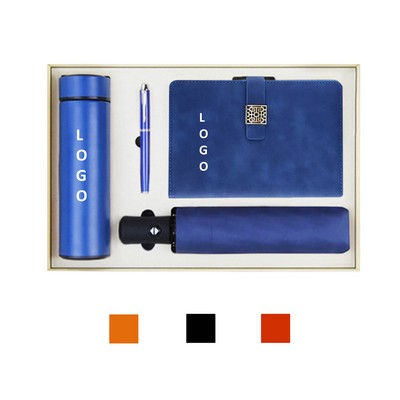 Umbrella And Tumbler Notebook With Pen Gift Box-OCEAN