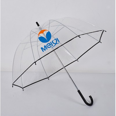 48" Arc Auto Open Basic Clear Umbrella