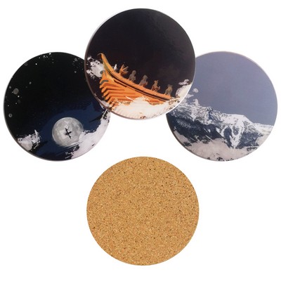 Custom Size Full Color Cork Coaster Round Coaster