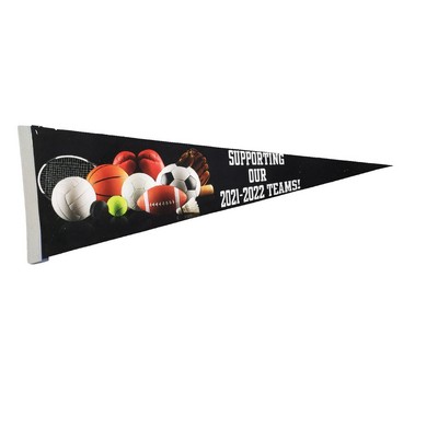 Felt Pennant 12" x 30" Dye Sublimated (Domestically Decorated)