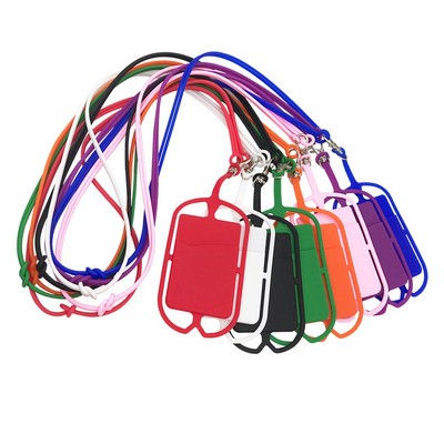 Silicone Pocket with Lanyard for Mobile Devices