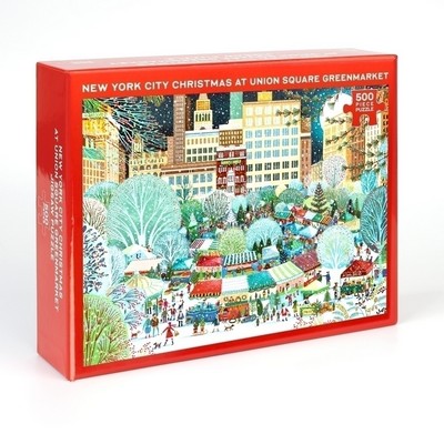 New York City Christmas at Union Square Greenmarket Jigsaw Puzzle