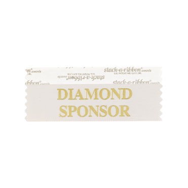 Diamond Sponsor Stk A Rbn Silver Ribbon Gold Imprint