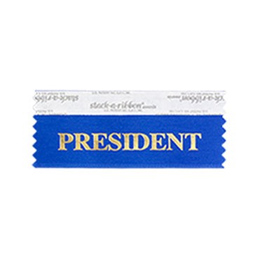 President Stk A Rbn Blue Rbn Gold Imprint