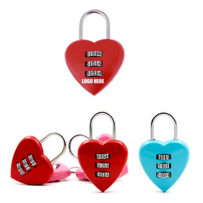 Fashionable Loving Heart Coded Lock