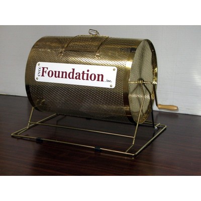 Brass Plated Raffle Drum - Medium (holds more than 5000 tickets)