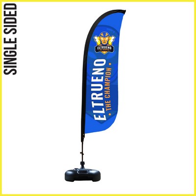 Feather Flag 9' Premium Single-Sided With Water Base & Carry Bag (Small) - Made in the USA