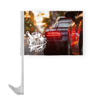 Custom Digital Car Flag - ePoly 12" x 16"