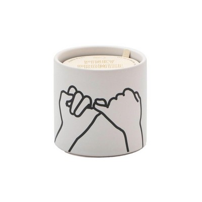 Impressions 5.75 Oz White Ceramic "Pinky Promise" - Wild Fig & Cedar