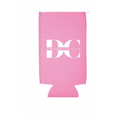 Neon Pink Neoprene Slim Can Cooler