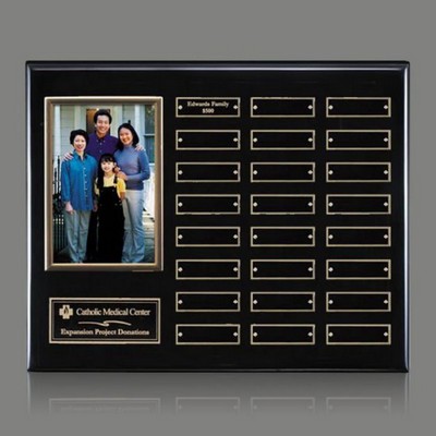 Photo (Vert) P/Plaque - Black/Gold 24 Plate