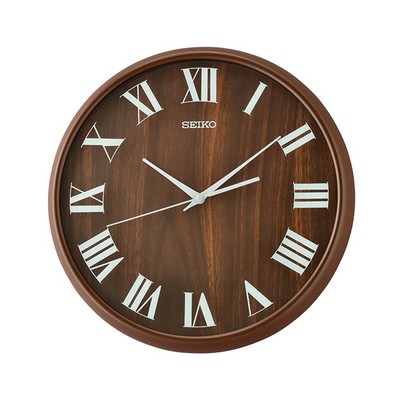 Seiko QXA810Z Shinrin Round Wall Clock - Brown