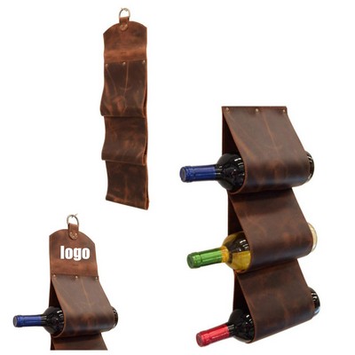 Leather Wine Storage Rack