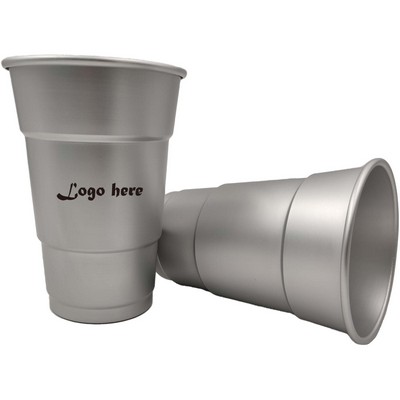 16oz Reusable Metal Aluminum Cup