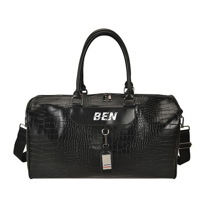 Pu Leather Sport Gym Duffle Travel Bag