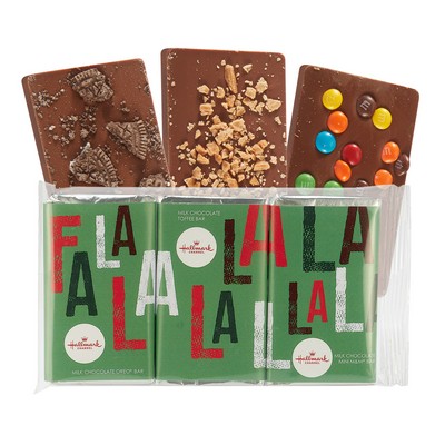 1 Oz. Belgian Chocolate Bar Gift Set - Set of 3 w/ Assorted Toppings