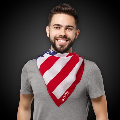 22" x 22" US Flag Bandana(Imprintable)