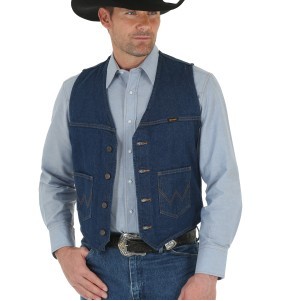 Wrangler® Men's Denim Blue Unlined Vest