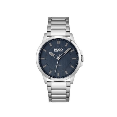 Hugo Boss Gent's Hugo First Stainless Steel Watch w/Blue Dial