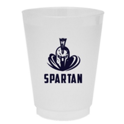 16 oz. Sideline Frosted Plastic Stadium Cup (2 Color Imprint)