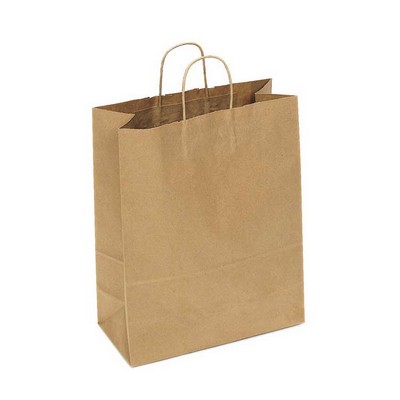 Digitally Printed Natural Kraft Rec Shopping Bag (18"x7"x18.75")